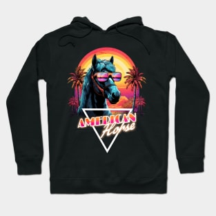 Retro Wave American Horse Vibes Hoodie